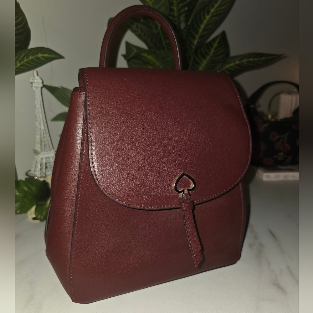 Kate Spade Burgundy Leather Backpack ( New With Tags )